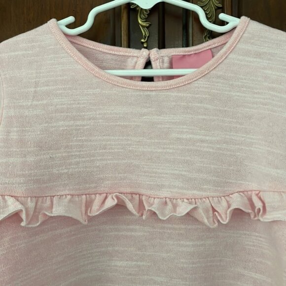 Girls BISBY Pink Ruffled Kids Top Size 10 - Picture 3 of 5